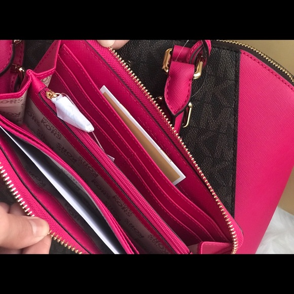 🌷MICHAEL KORS Large Brown Ultra Pink Satchel Set - Picture 8 of 8